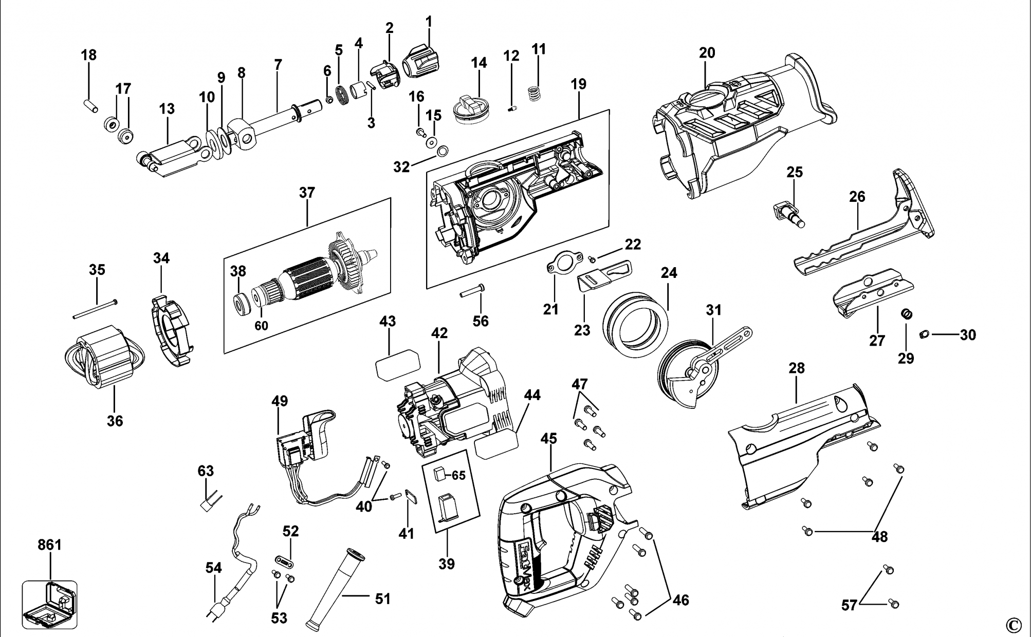 Запчасти, схема и деталировка Stanley FME365 TYPE 1