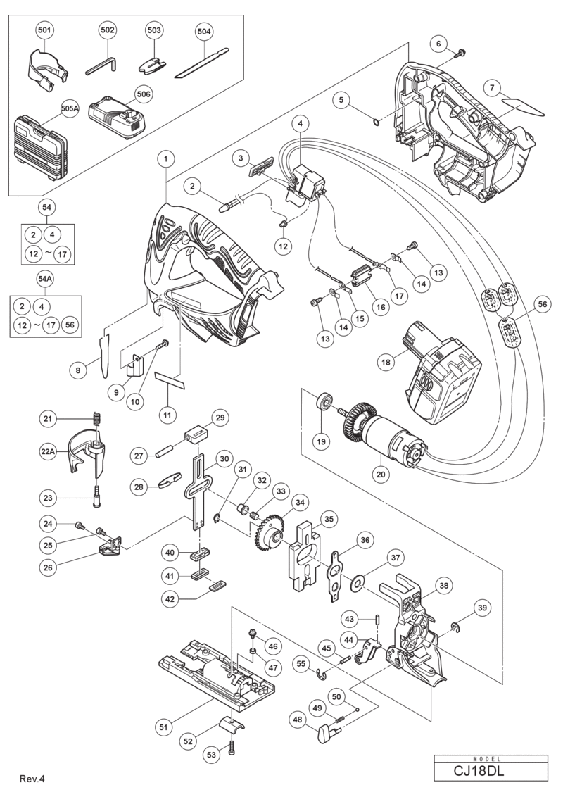 Запчасти, схема и деталировка Hitachi CJ18DL