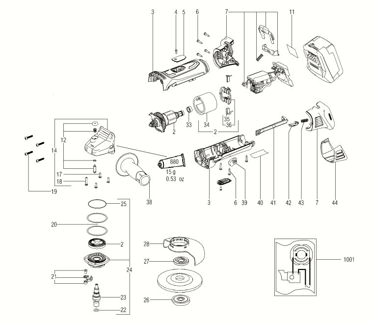 Запчасти, схема и деталировка METABO W 18 LTX 125 QUICK (6.02174.65) (ТИП 02174001)