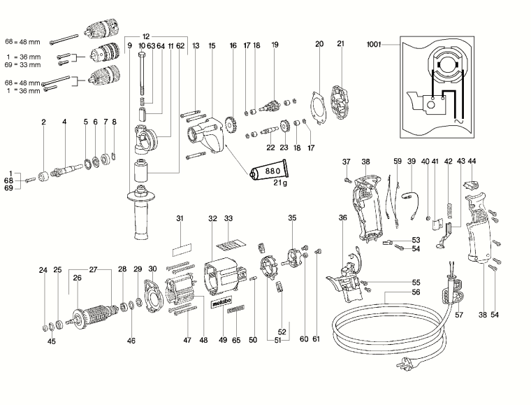 Запчасти, схема и деталировка Metabo BE 622 S R+L (ТИП 00626000)