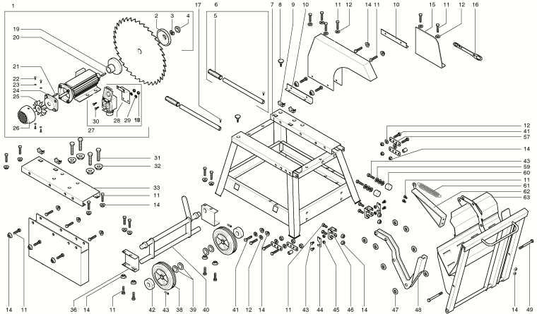 Запчасти, схема и деталировка Metabo BW 750 HW/7,40 DNB (ТИП 0190707500 10)