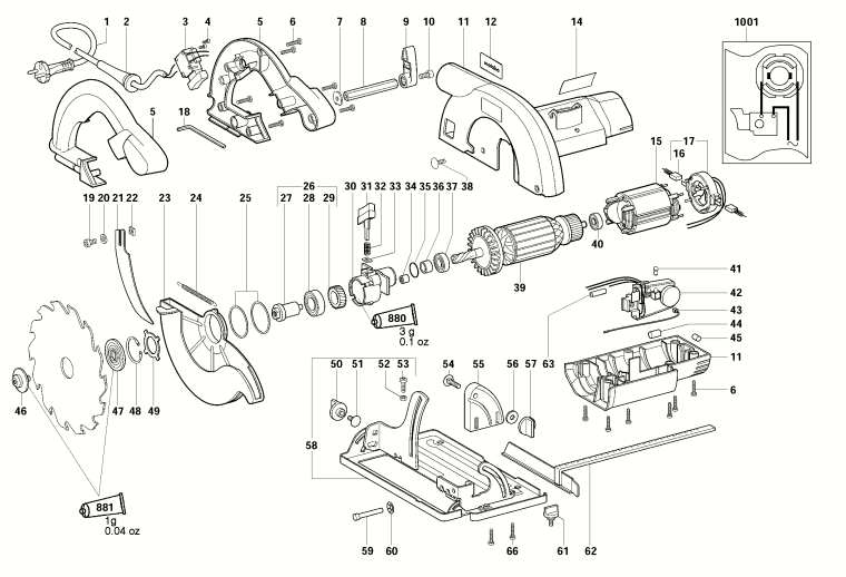 Запчасти, схема и деталировка Metabo KSE 55 PLUS (ТИП 00541000)