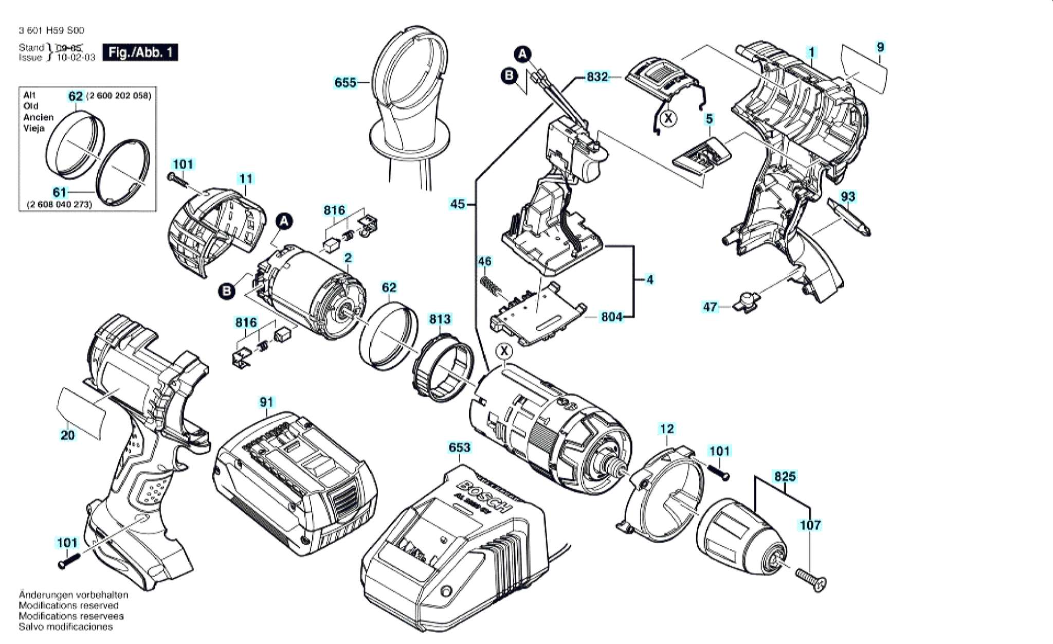 Запчасти, схема и деталировка Bosch GSB 18 VE-2-LI (ТИП 3601H59S00)
