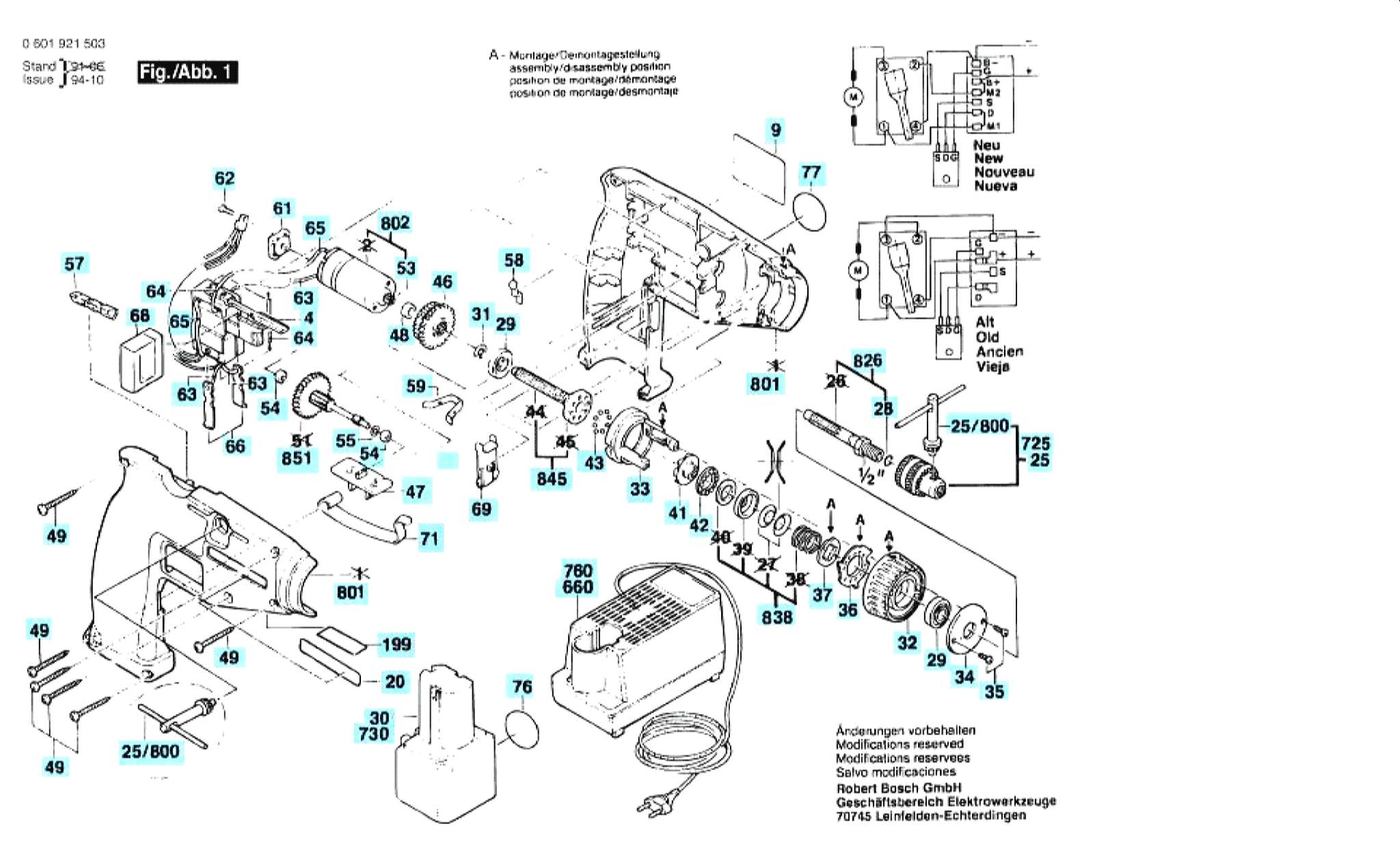 Запчасти, схема и деталировка Bosch GSR 12 VES (ТИП 0601921566)