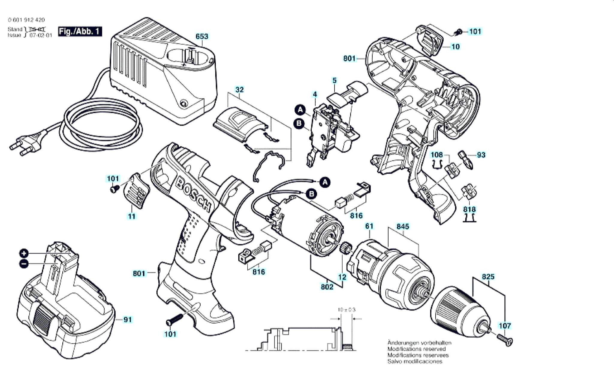 Запчасти, схема и деталировка Bosch GSR 14,4 VE-2 (ТИП 0601912420)