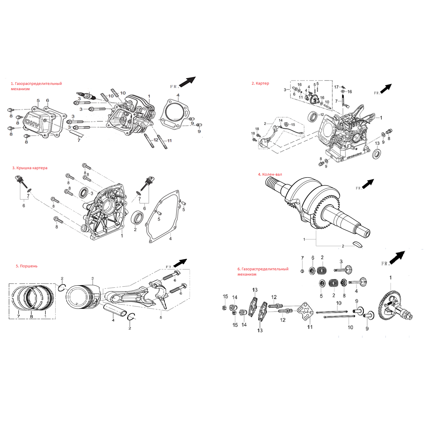 Запчасти, схема и деталировка Мотопомпа бензиновая МПГ-1000-80