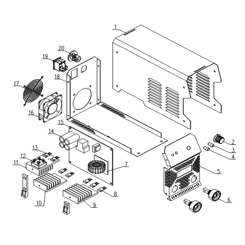 Запчасти, схема и деталировка Сварочный инвертор, ММА СА-190