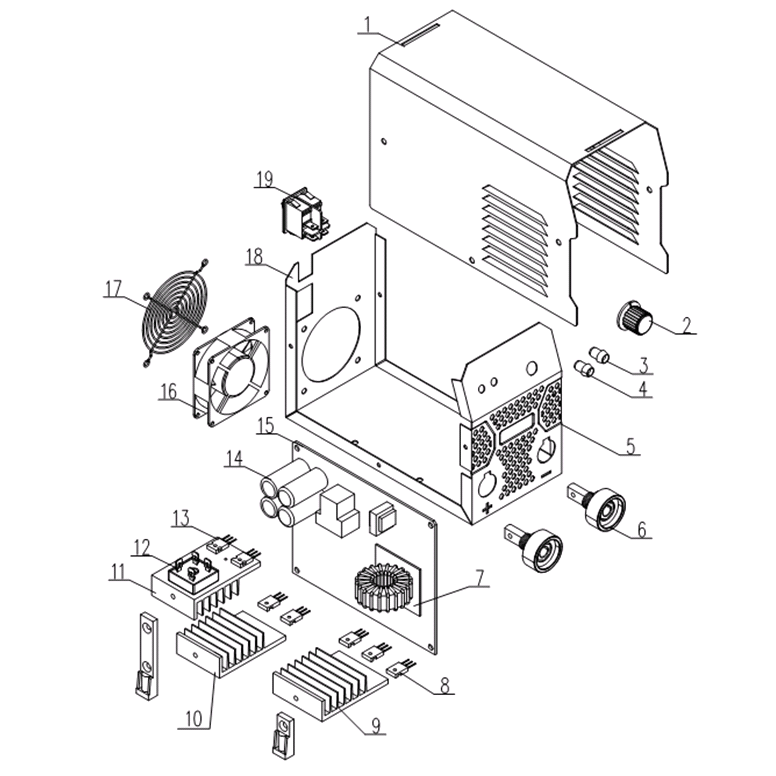 Запчасти, схема и деталировка Сварочный инвертор, ММА СА-220К