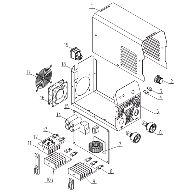 Запчасти, схема и деталировка Сварочный инвертор, ММА СА-250К