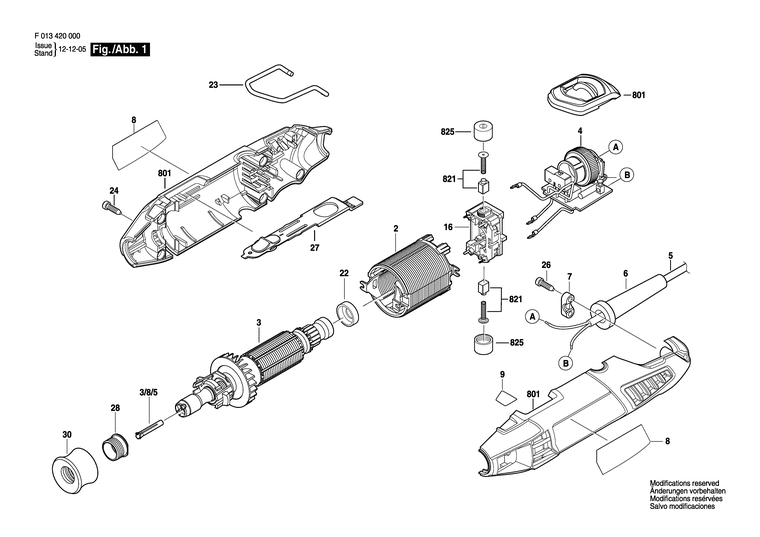 Запчасти, схема и деталировка Dremel 4200 (ТИП F013420045)