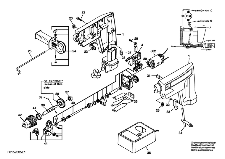 Запчасти, схема и деталировка Skil 2835 H1 (ТИП F0152835E1)