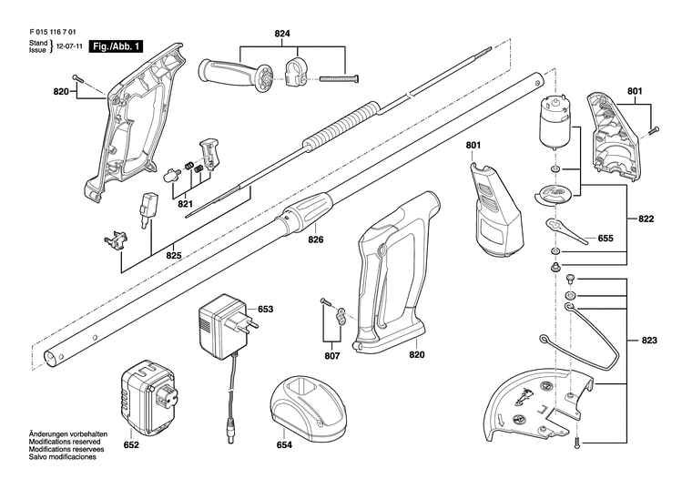 Запчасти, схема и деталировка Skil 1167 (ТИП F015116701)