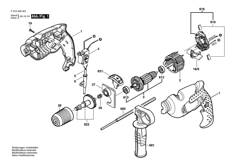 Запчасти, схема и деталировка Skil 6383 (ТИП F015638301)