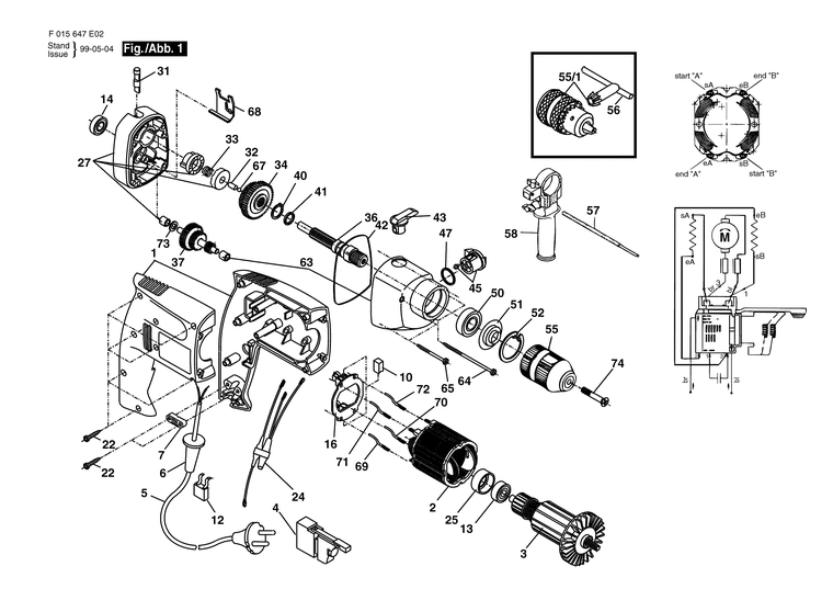 Запчасти, схема и деталировка Skil 6470 H2 (ТИП F0156470E2)