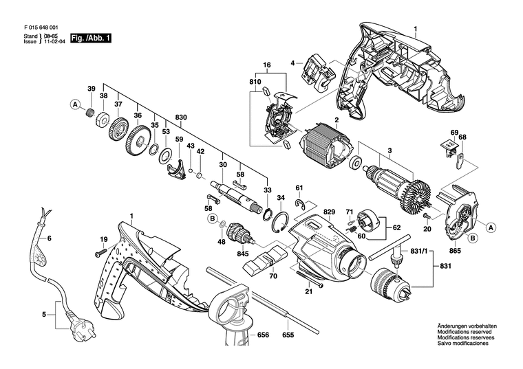 Запчасти, схема и деталировка Skil 6480 (ТИП F015648001)