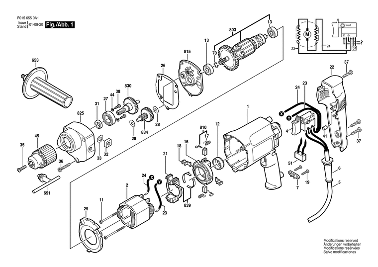 Запчасти, схема и деталировка Skil 6550 U1 (ТИП F0156550E1)