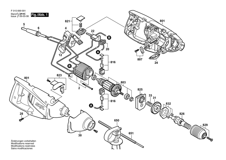 Запчасти, схема и деталировка Skil 6900 (ТИП F015690001)