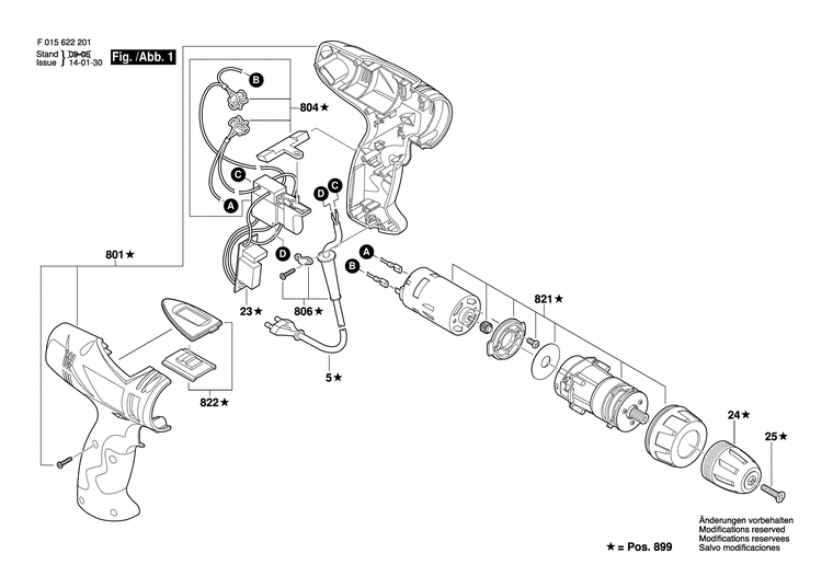 Запчасти, схема и деталировка Skil 6222 (ТИП F015622201)