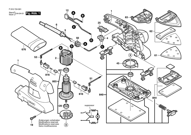 Запчасти, схема и деталировка Skil 7240 (ТИП F015724001)