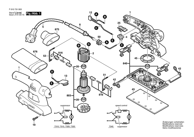 Запчасти, схема и деталировка Skil 7320 (ТИП F0157320A1)