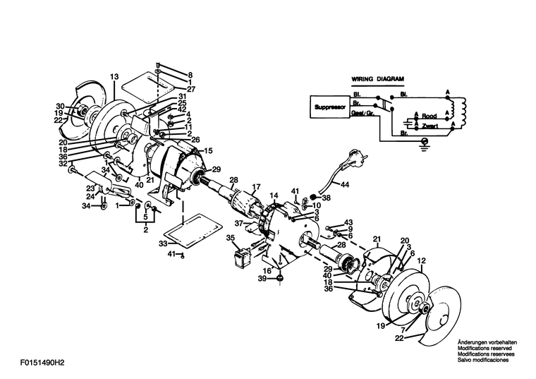 Запчасти, схема и деталировка Skil 1490 H1 (ТИП F0151490H2)