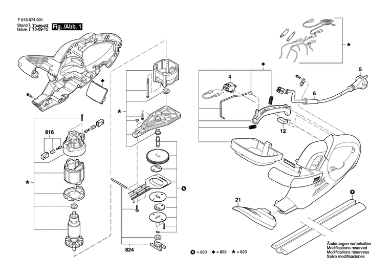 Запчасти, схема и деталировка Skil 0740 (ТИП F015074001)