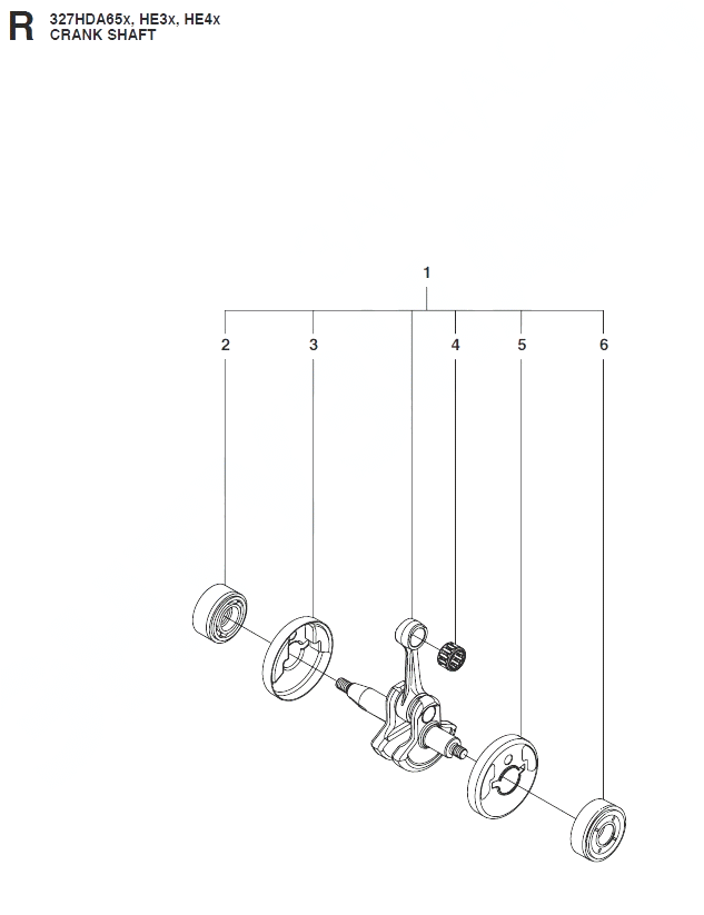 Запчасти, схема и деталировка Коленчатый вал для бензоножниц Husqvarna 327HE17