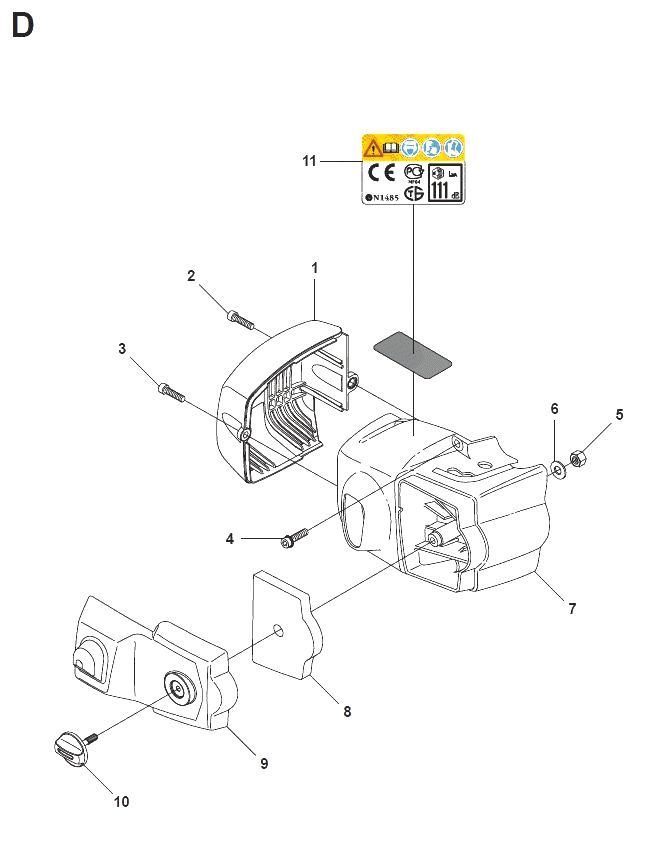 Запчасти, схема и деталировка Корпус для мотобура Husqvarna 326AI28