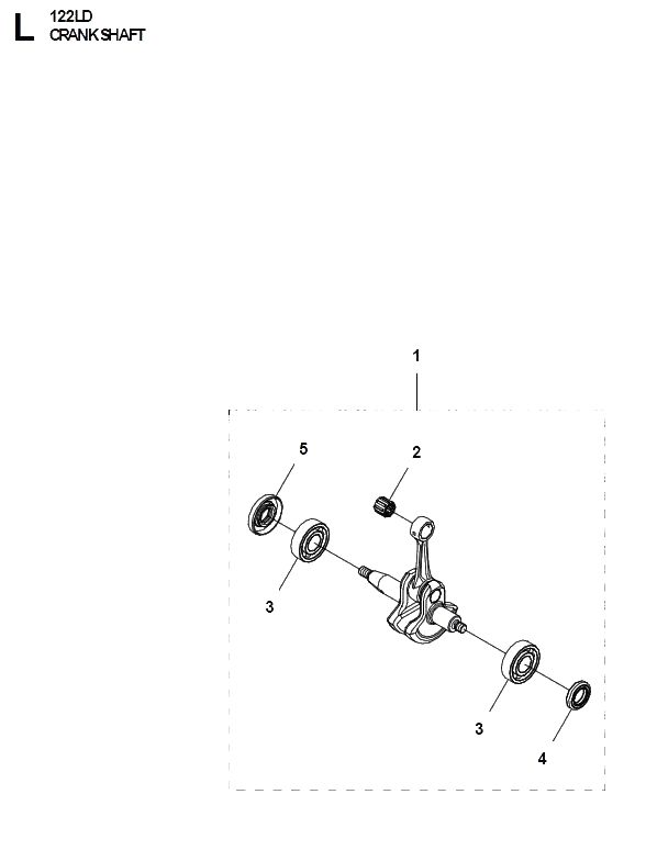 Запчасти, схема и деталировка Коленчатый вал для бензинового триммера (бензокосы) Husqvarna 122LD