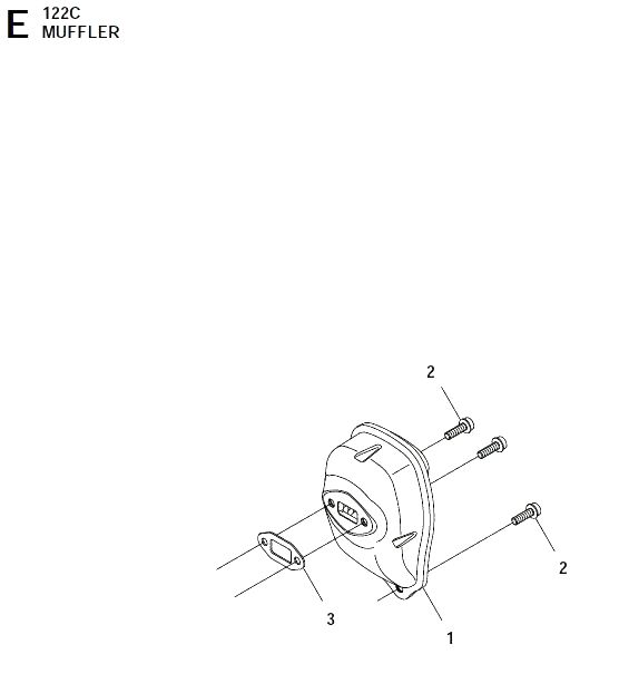Запчасти, схема и деталировка Глушитель для бензинового триммера (бензокосы) Husqvarna 122C