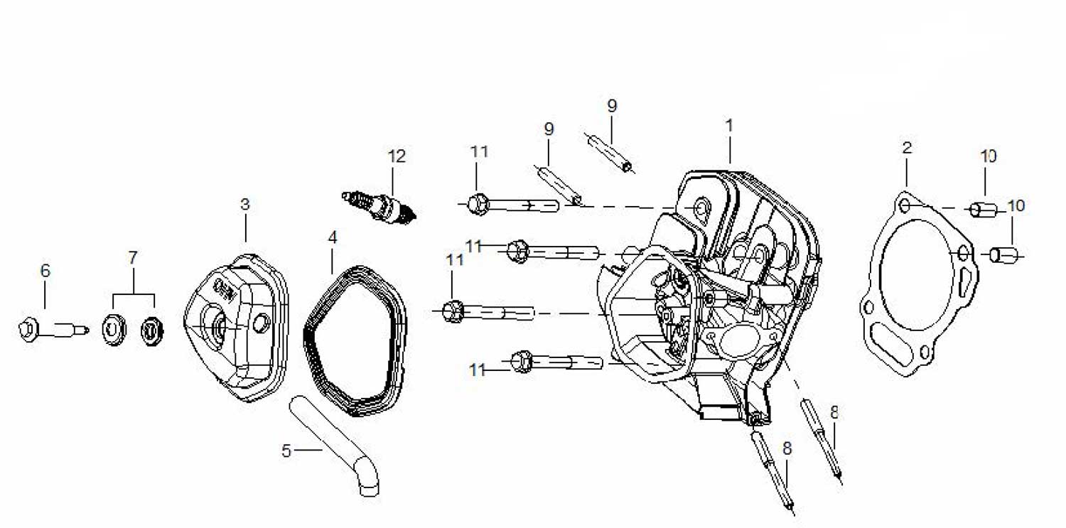 Запчасти, схема и деталировка Fubag BS 6600 DA ES (838 758) Головка блока цилиндра