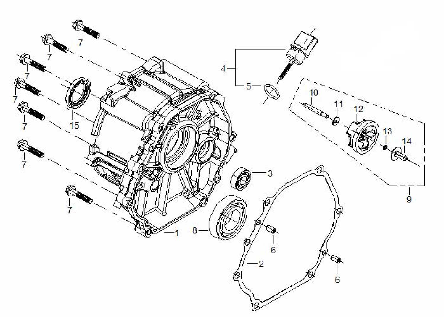 Запчасти, схема и деталировка Fubag BS 6600 DA ES (838 758) Крышка картера