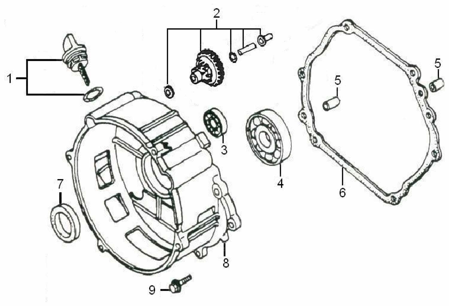 Запчасти, схема и деталировка Fubag BS 6600 DA ES (838799) Крышка картера