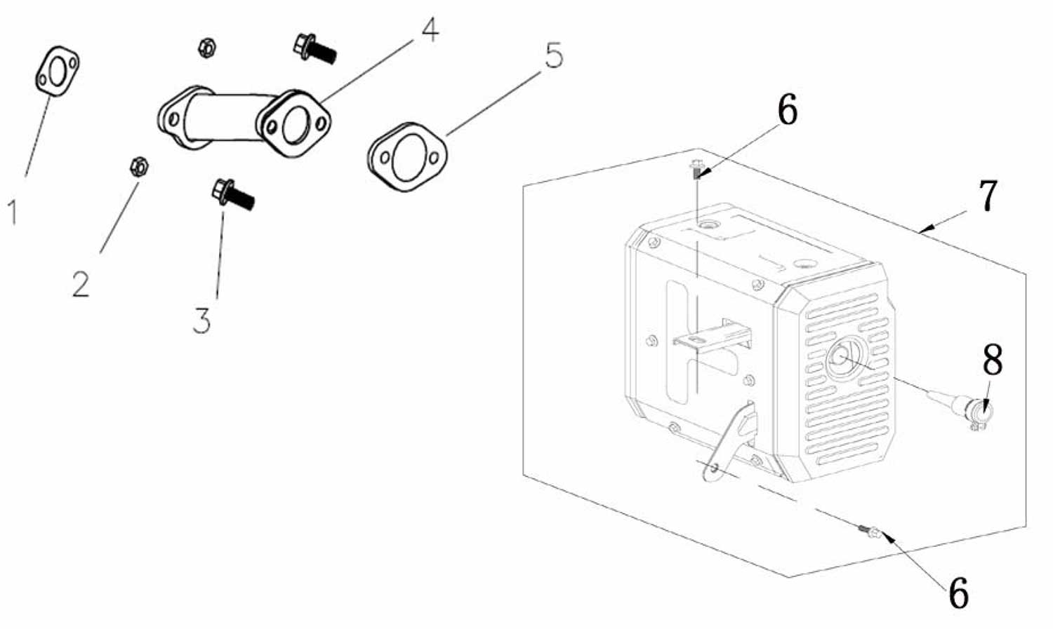 Запчасти, схема и деталировка Fubag BS 6600 DA ES (838799) Глушитель