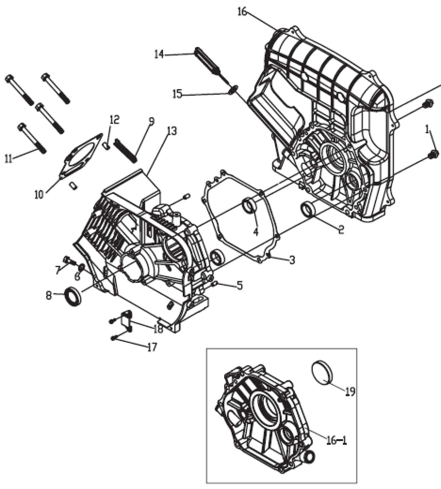 Запчасти, схема и деталировка Fubag TI 6000 (68 222) Корпус цилиндра