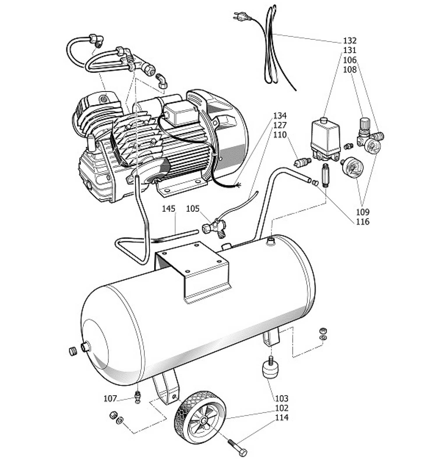 Запчасти, схема и деталировка Fubag AUTO MASTER KIT (8213821KQA067) Общий вид