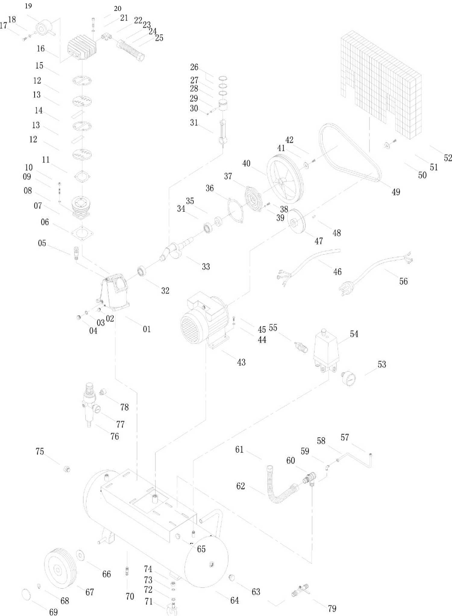Запчасти, схема и деталировка Fubag VCF 100 CM3 (45681472)