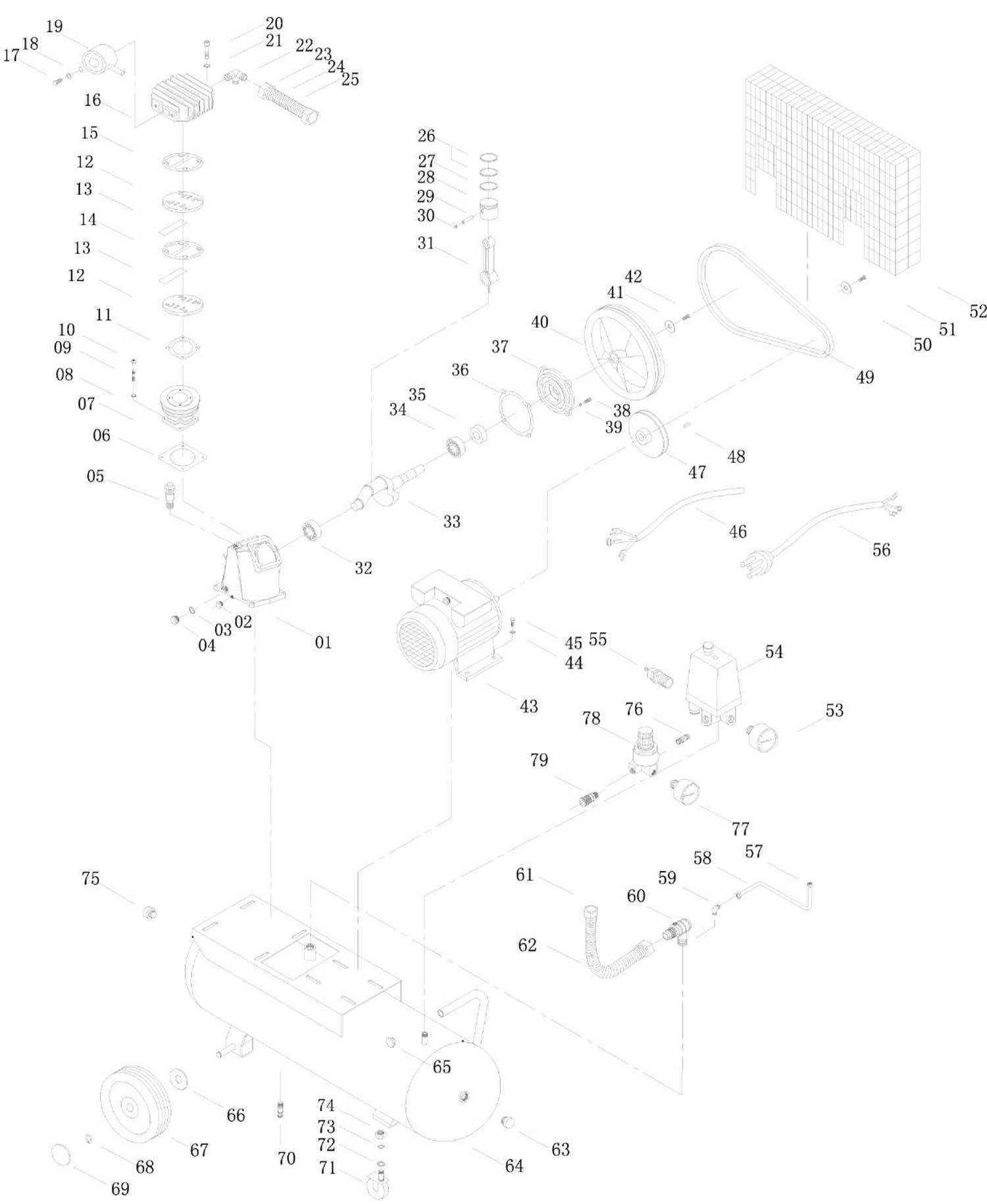 Запчасти, схема и деталировка Fubag VCF 50 СM3 (45681465)