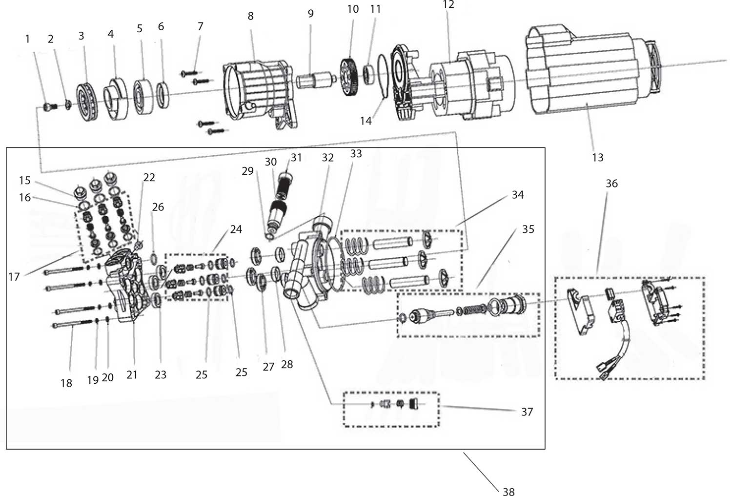 Запчасти, схема и деталировка Quattro Elementi PALERMO-110 Turbo Помпа