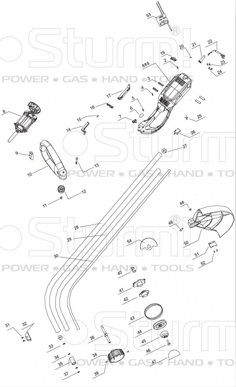 Запчасти, схема и деталировка Sturm GT3512U