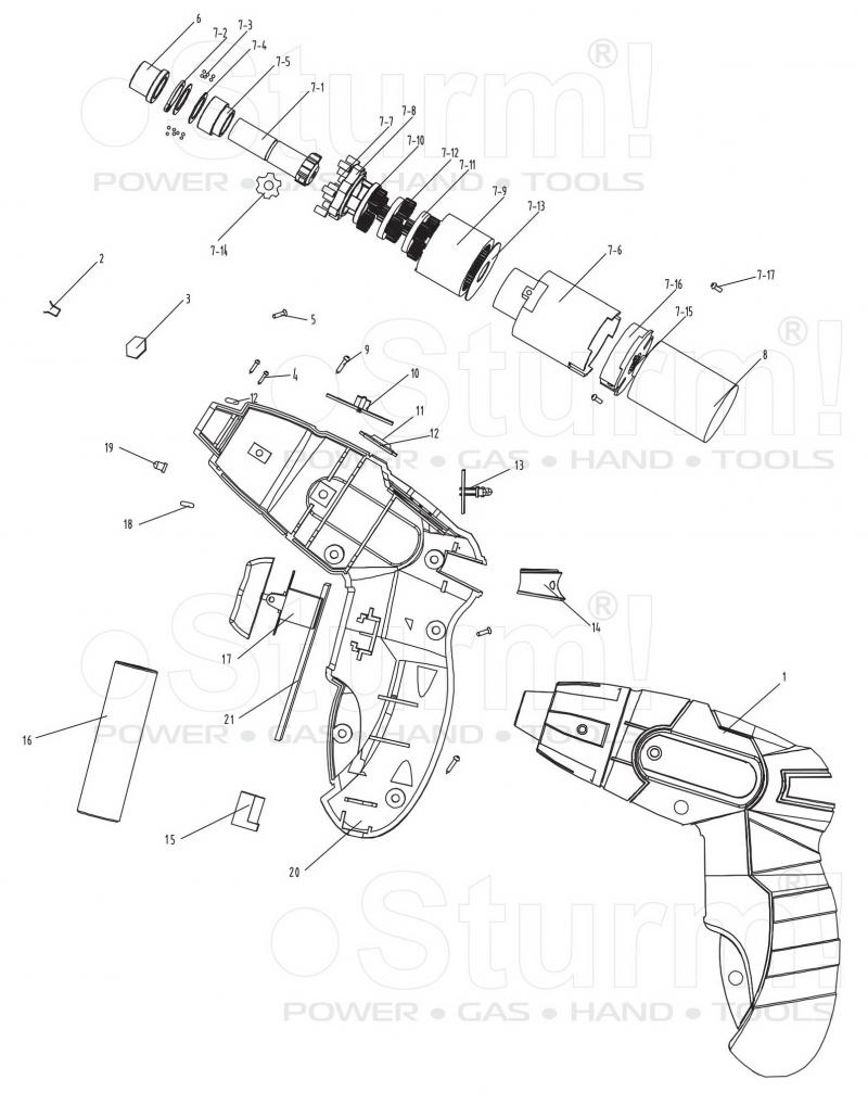 Запчасти, схема и деталировка Sturm AS3536C