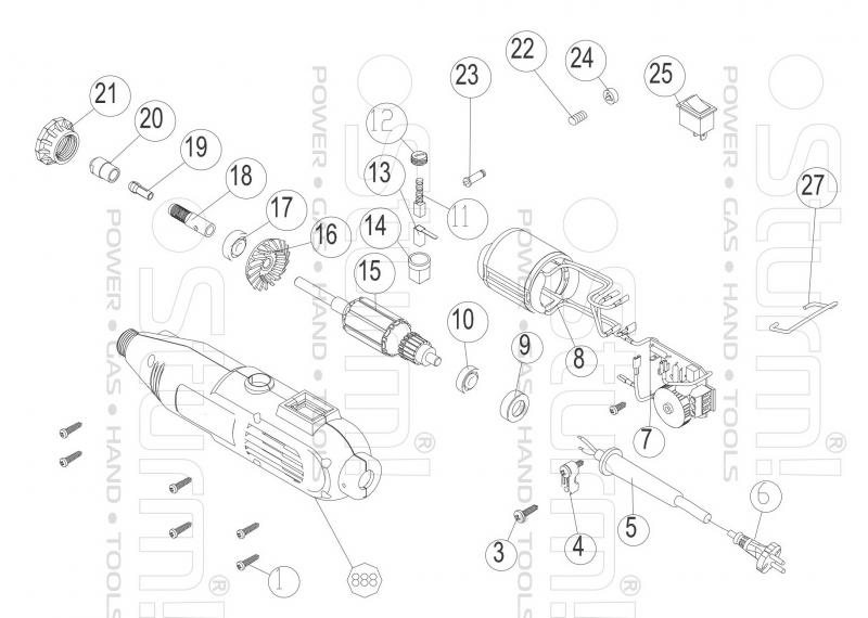 Запчасти, схема и деталировка Sturm GM2316F