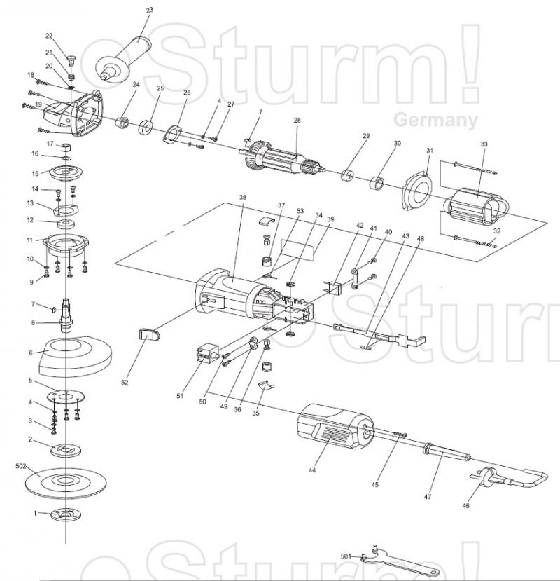 Запчасти, схема и деталировка Sturm AG9011